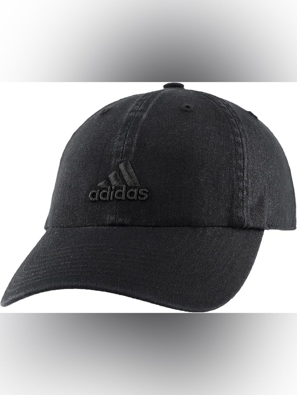 Adidas Women’s Black Embroidered Logo Curved-Brim Cap
